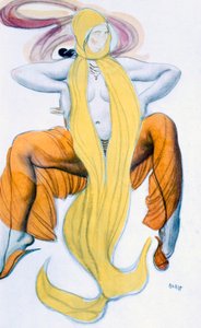 Costume pour une danseuse bacchique, de La Légende de Joseph, c.1914 - Leon Bakst